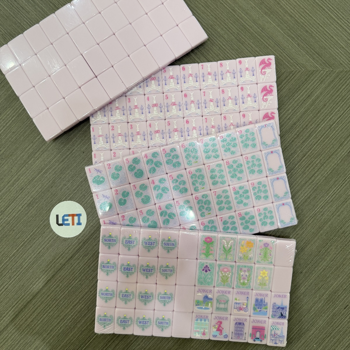 Purple Paris Mahjong Tiles