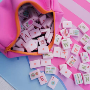 Four Seasons--pink Mahjong Tiles