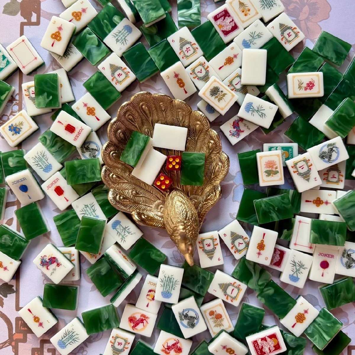 The God of Financial Wealth Mahjong Tiles
