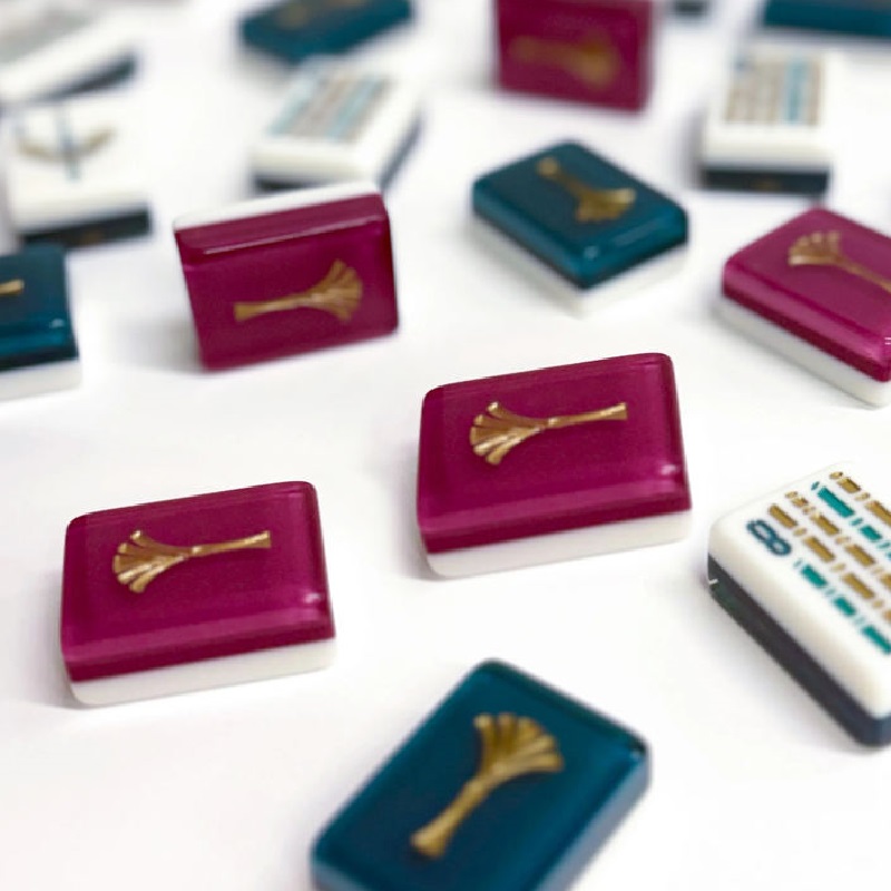 Green Lagoon Mahjong Tiles