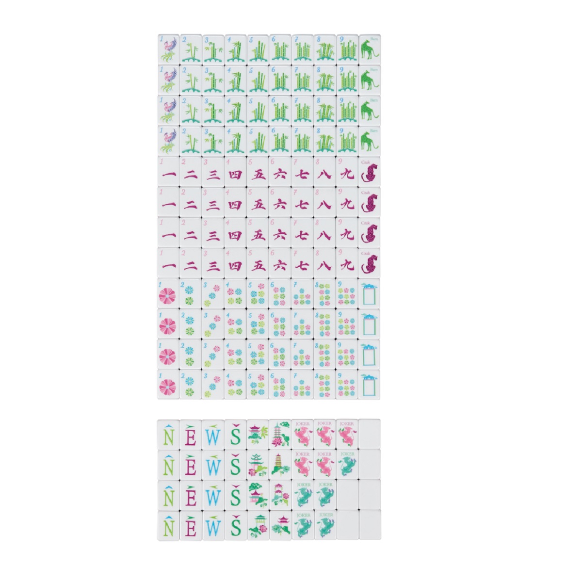 Tortoise Shell 2 Mahjong Tiles