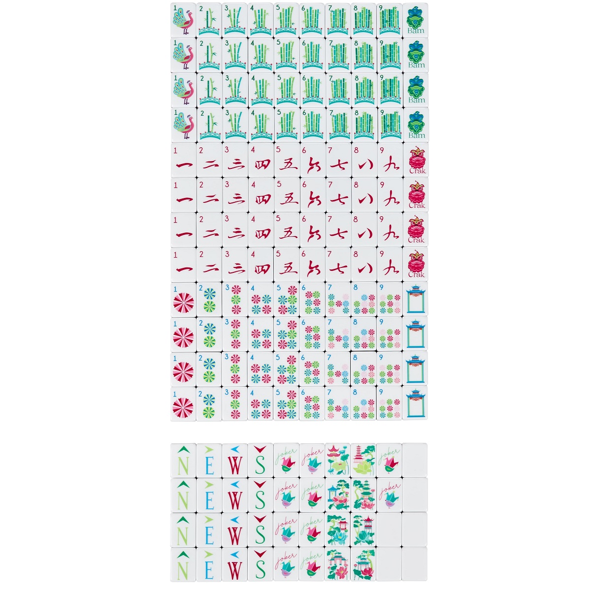 IrregularTortoise Shell Mahjong Tiles
