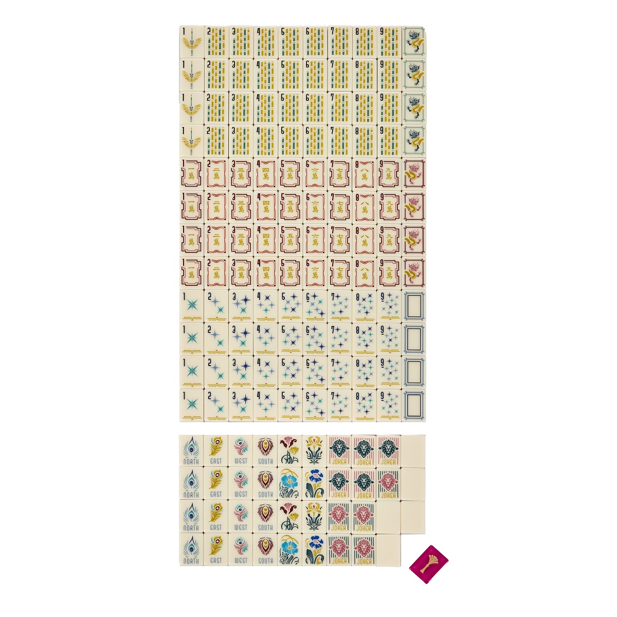 Red Lake Mahjong Tiles