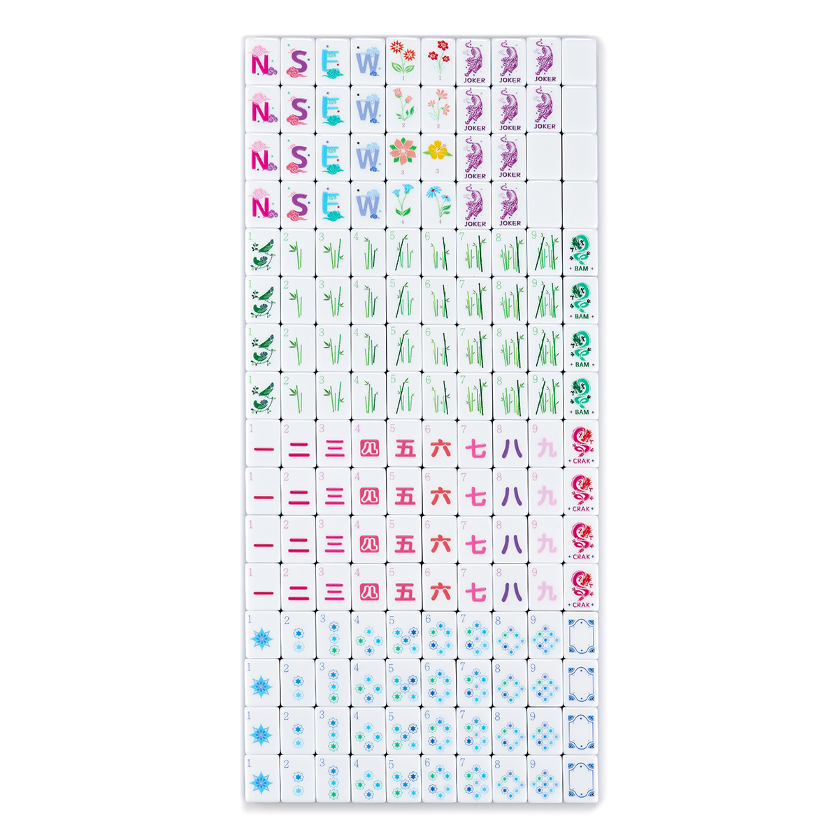 Blue Mahjong Tiles