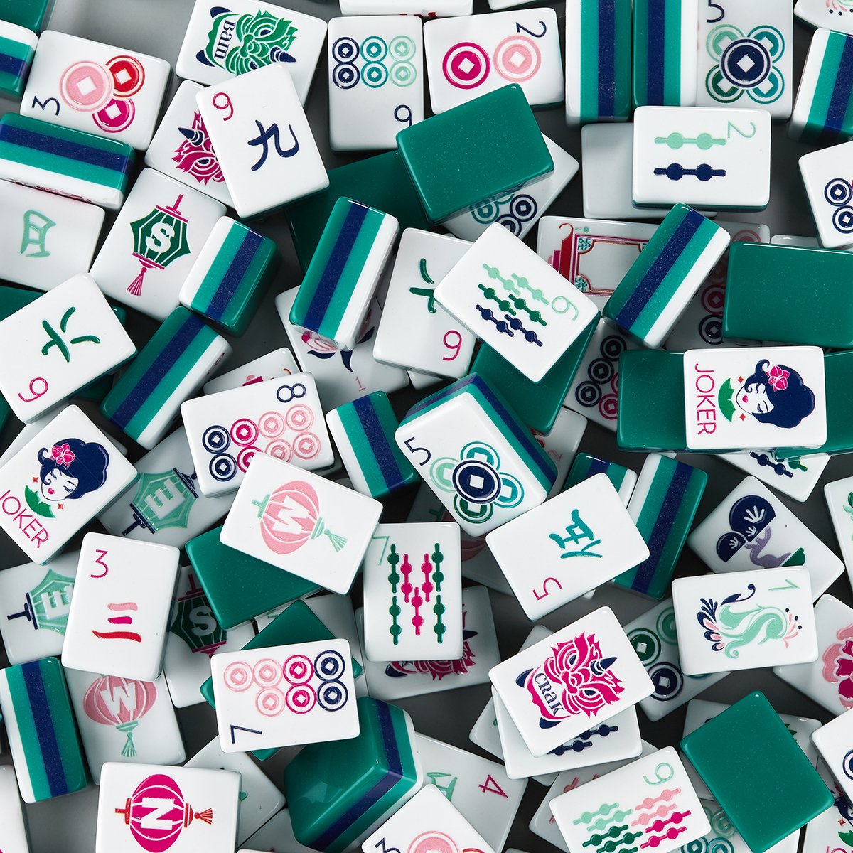 Dark Green Mahjong Tiles