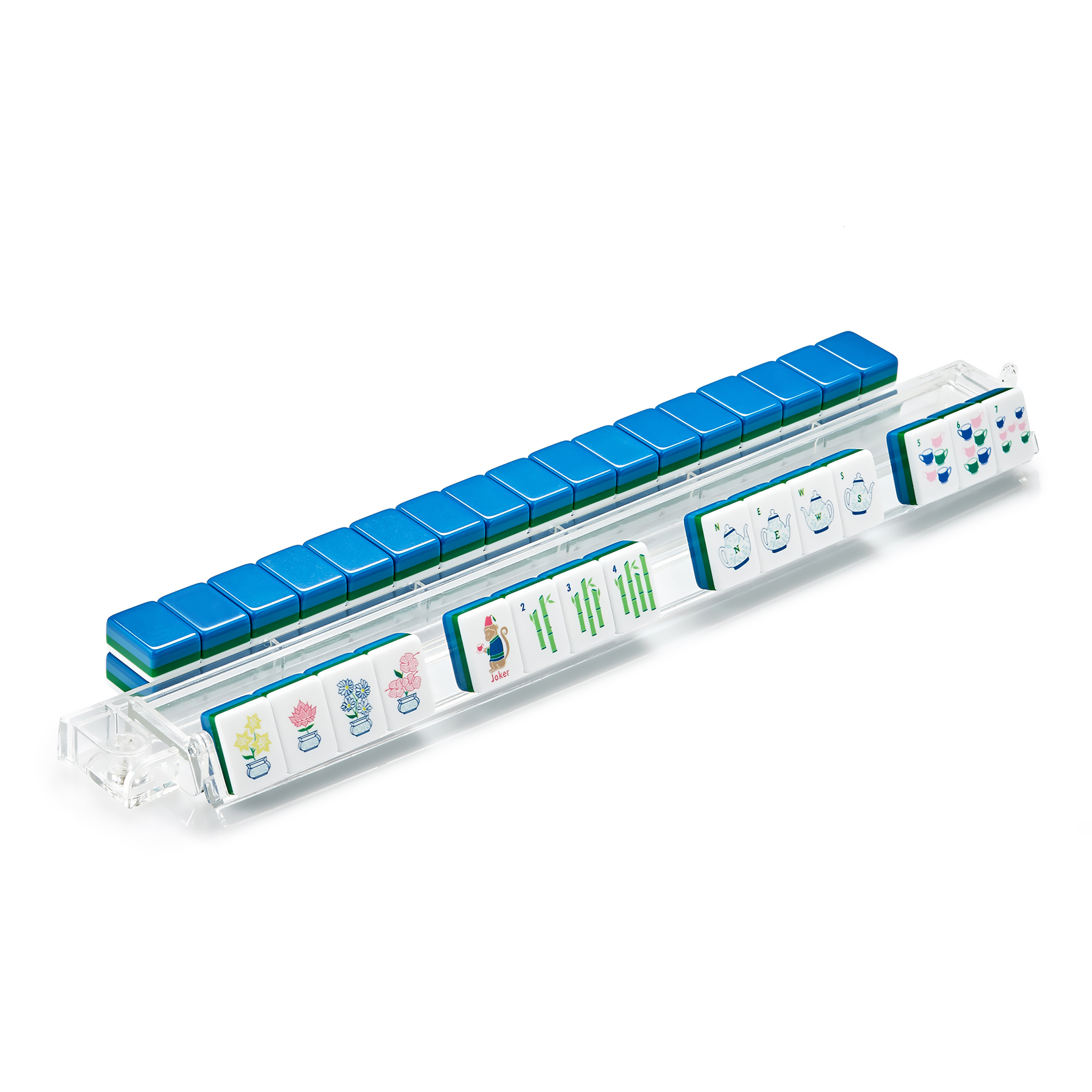 Blue Monkey Mahjong Tiles
