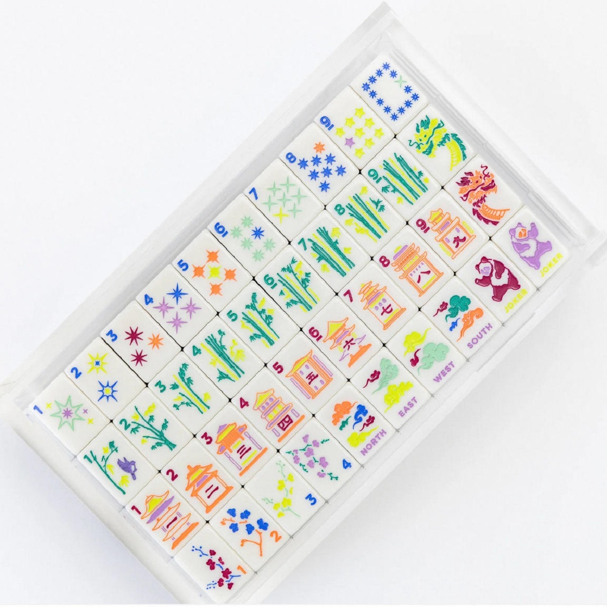 Double-layered Tortoiseshell Panda Mahjong Tiles