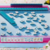 Blue Background Bees Mahjong Tiles