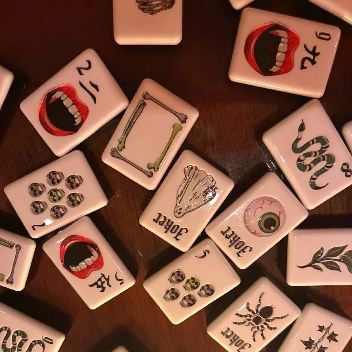 Halloween Teeth Mahjong Tiles