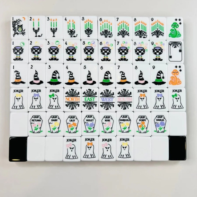 Black Ghost Mahjong Tiles