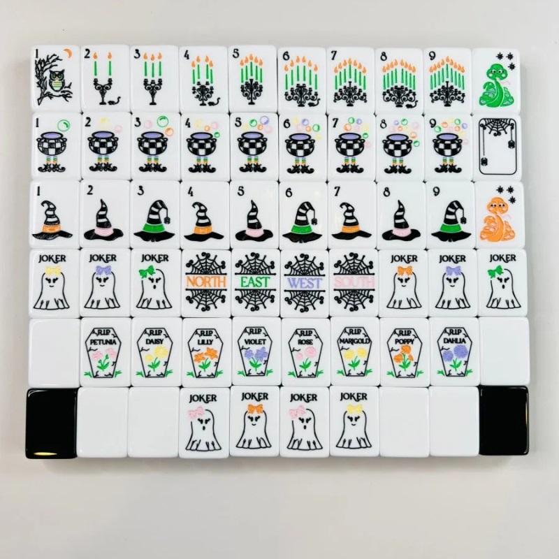 Black Ghost Mahjong Tiles