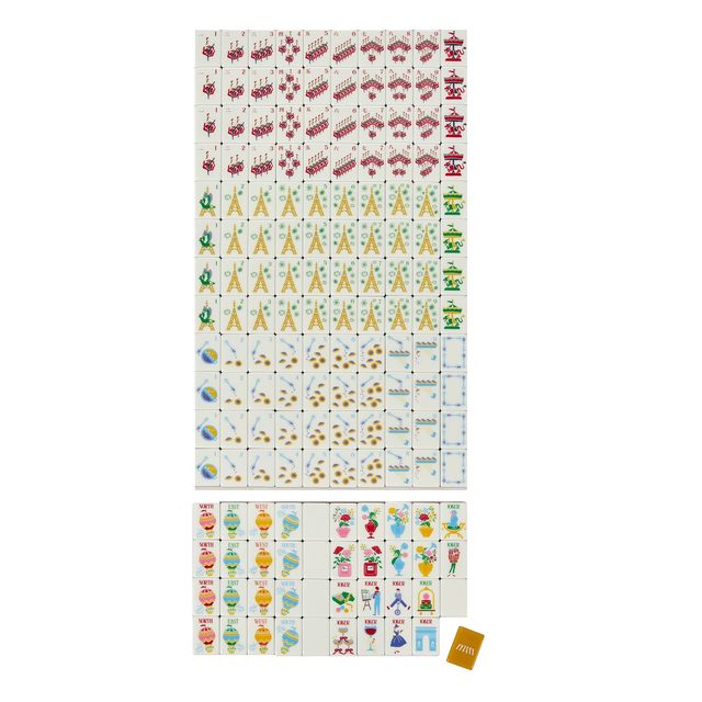 Yellow Paris Mahjong Tiles