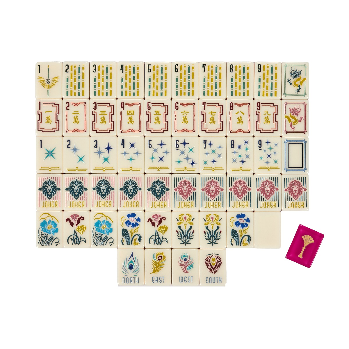 Red Lake Mahjong Tiles