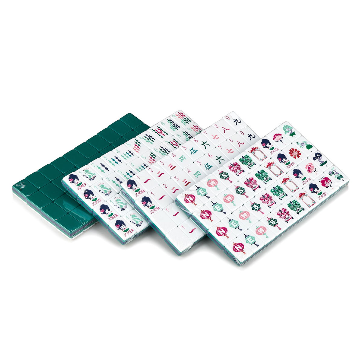 Dark Green Mahjong Tiles
