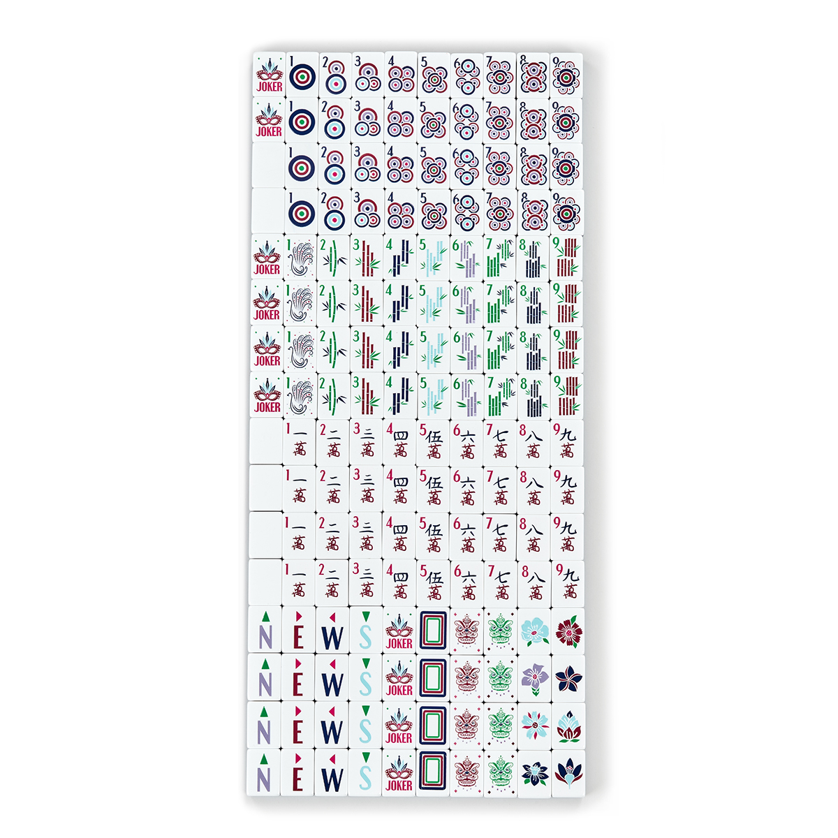 Grey Blue Mahjong Tiles
