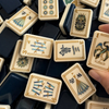 Wine Red Blue Mahjong Tiles