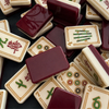Wine Red Blue Mahjong Tiles