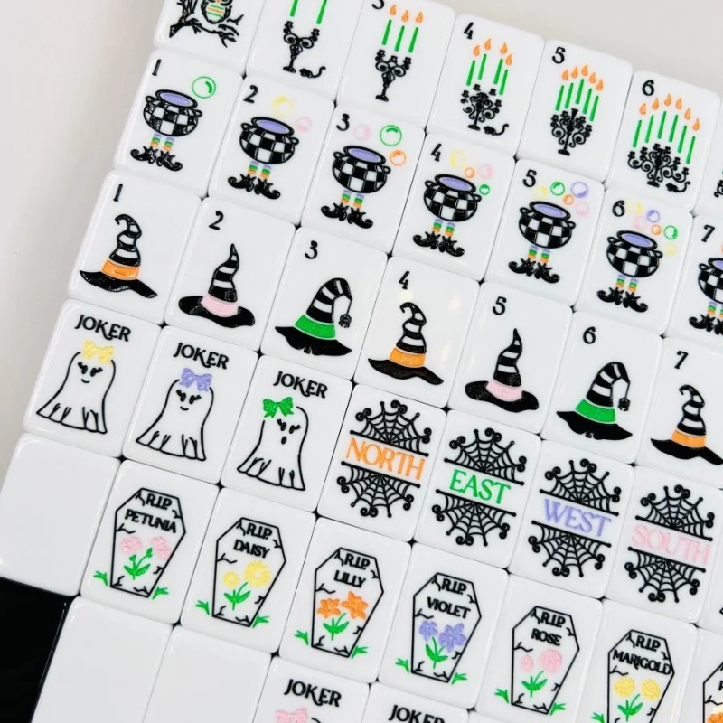 Black Ghost Mahjong Tiles