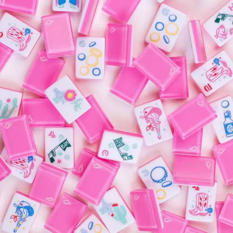 Miss Cowboy Mahjong Tiles