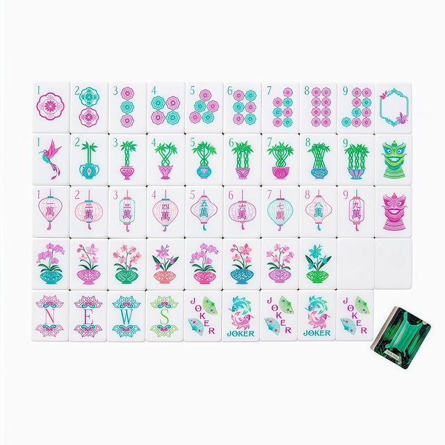 Emerald Green Mahjong Tiles