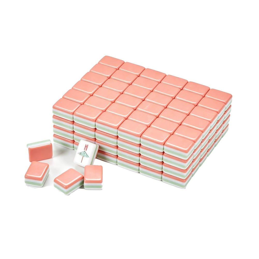 Peach pink Mahjong Tiles