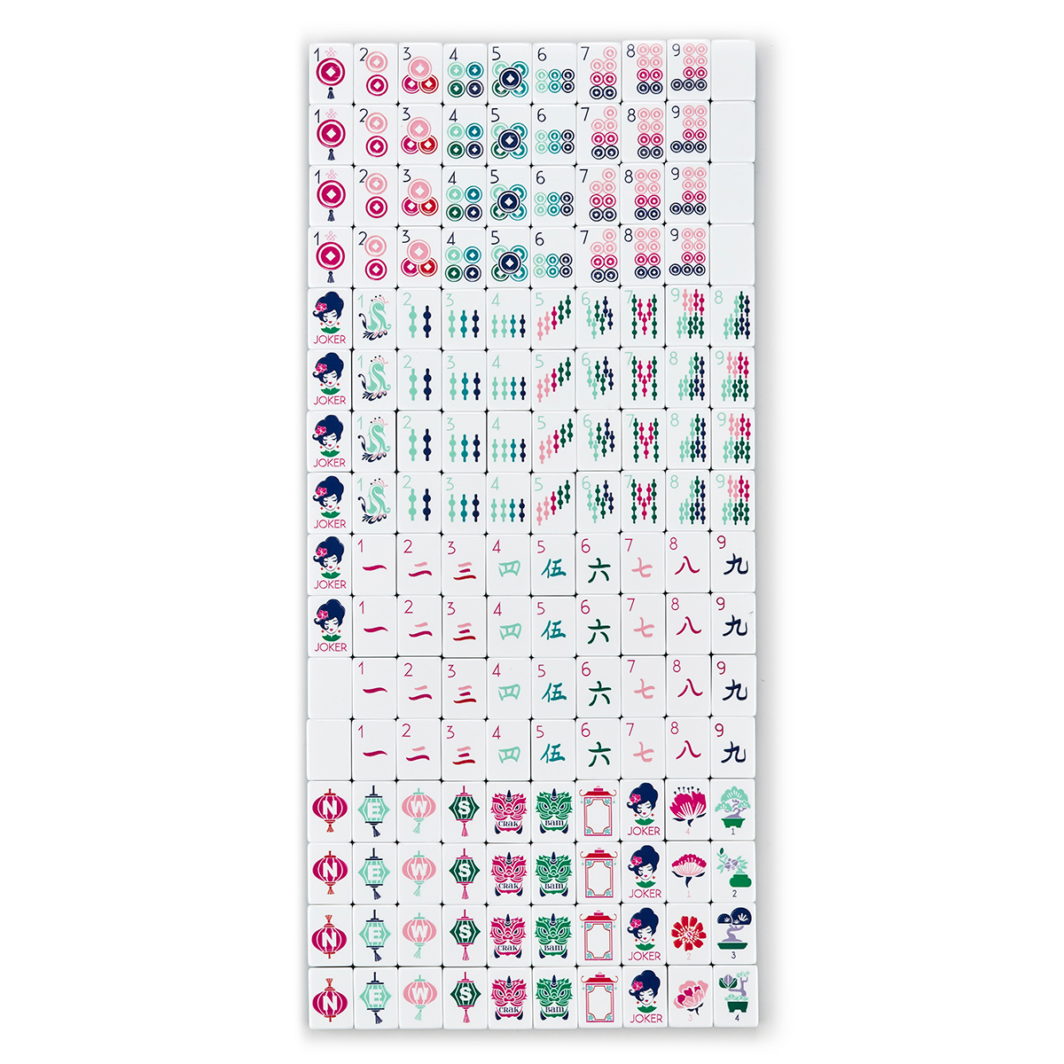 Dark Green Mahjong Tiles
