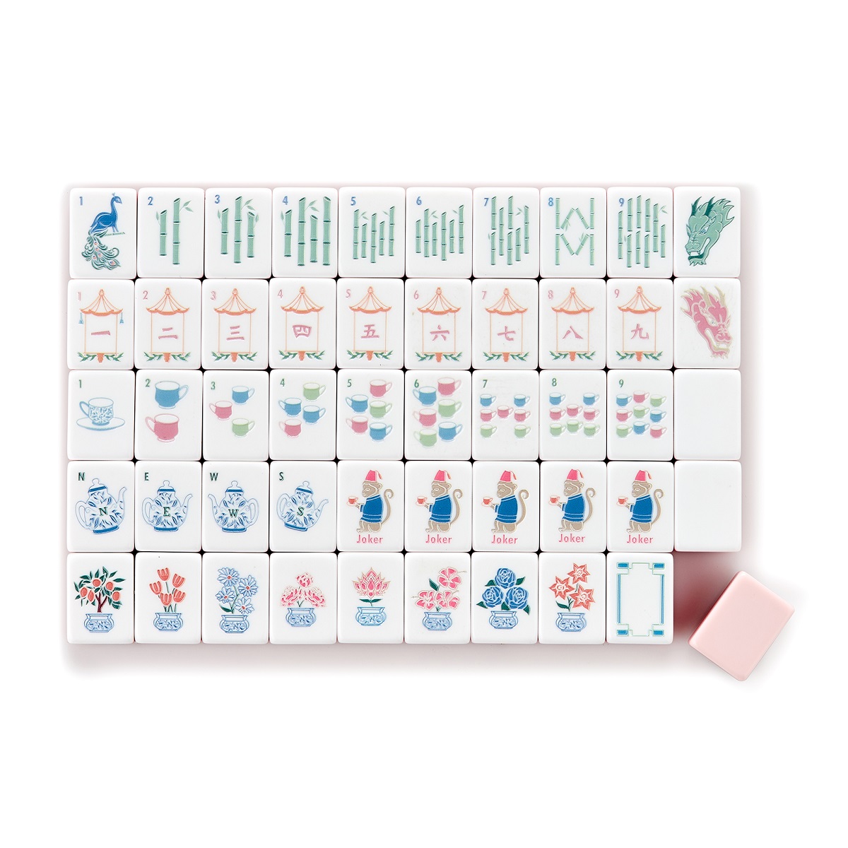 pink monkey Mahjong Tiles