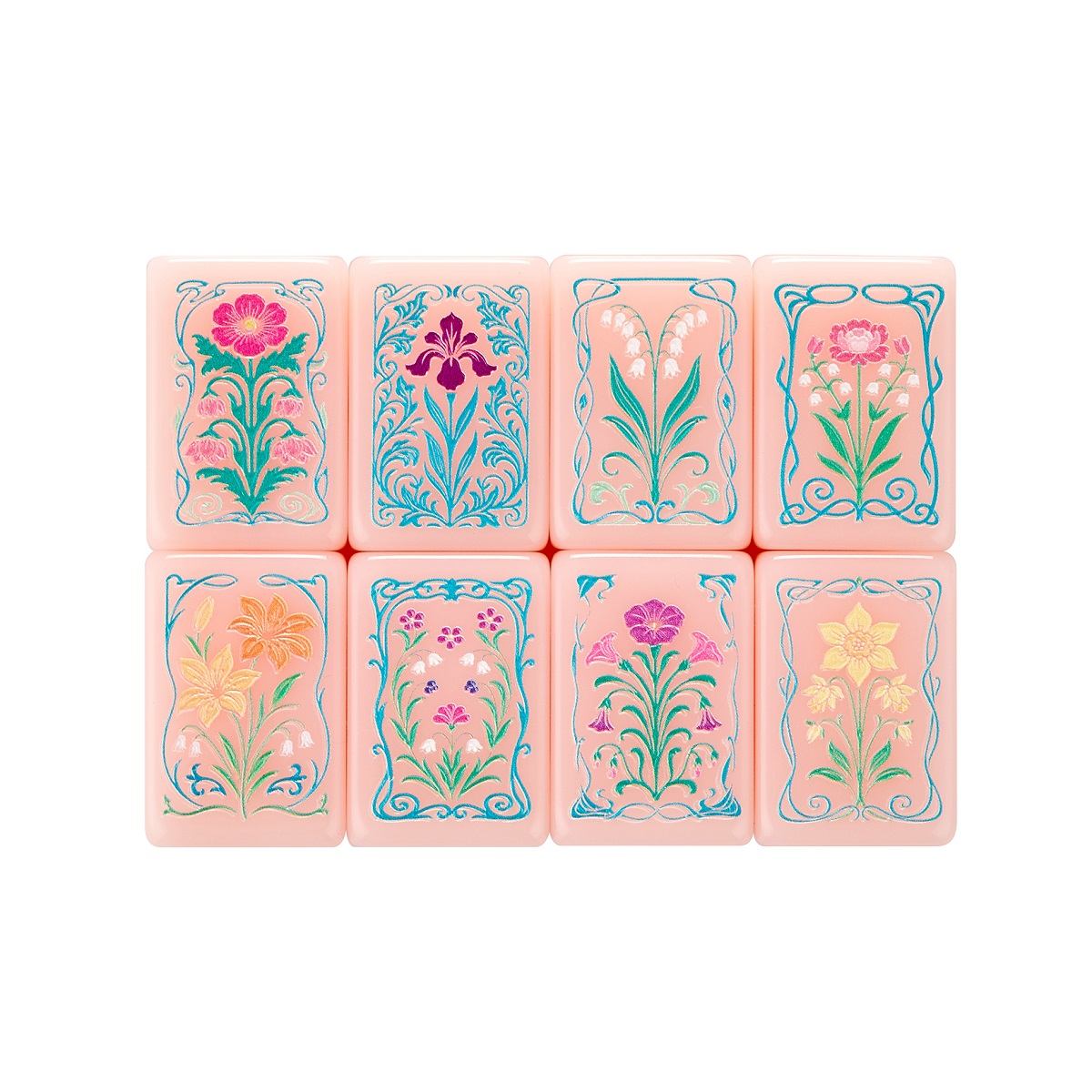 Pink Paris Mahjong Tiles
