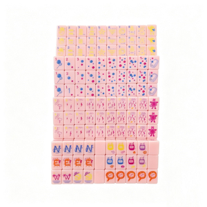 Pink Lightning Mahjong Tiles