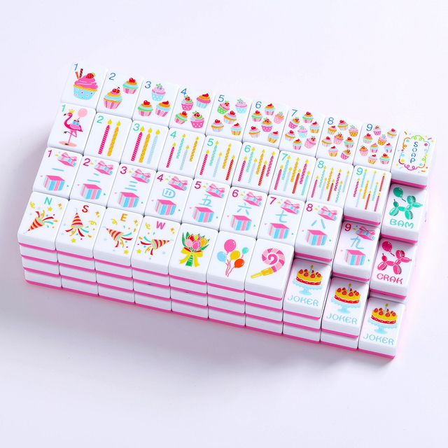 Birthday Party Mahjong Tiles