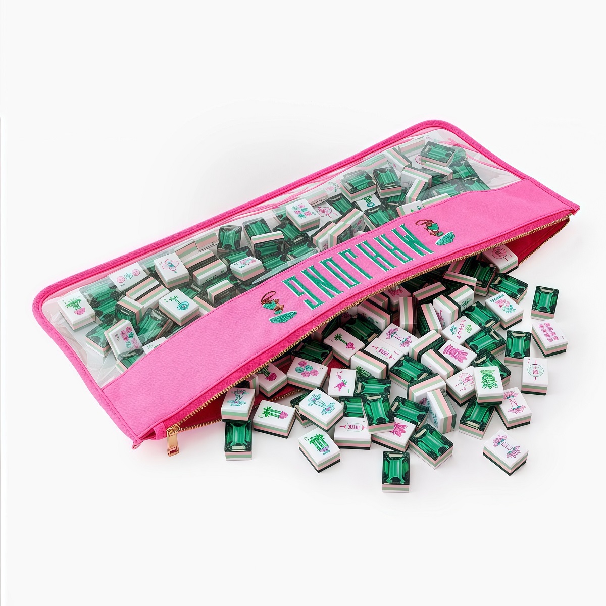 Emerald Green Mahjong Tiles