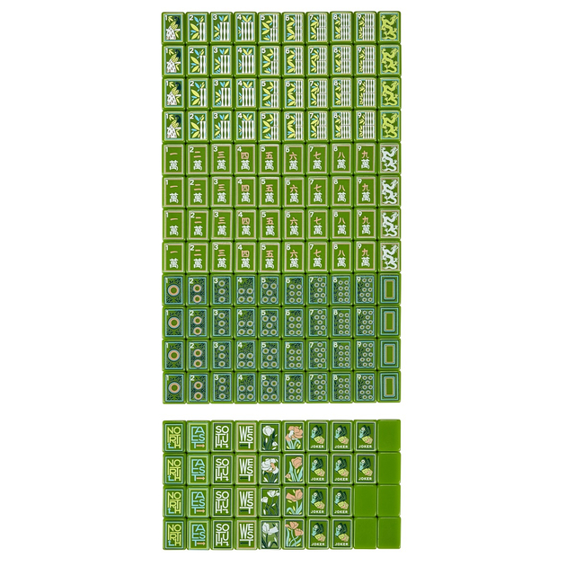 Fresh Green Mahjong Tiles