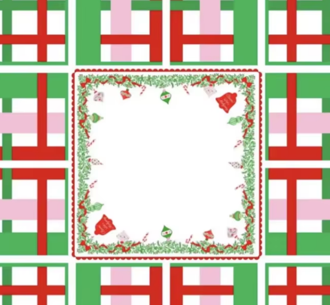 Pink Christmas Mahjong Tiles