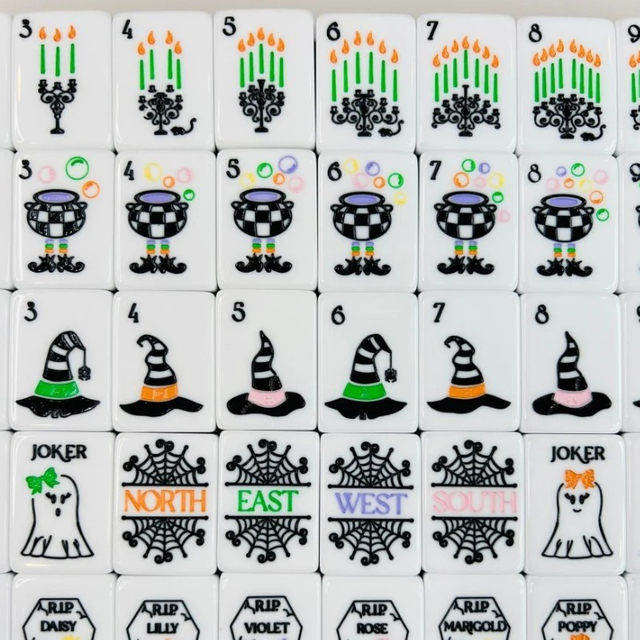 Black Ghost Mahjong Tiles