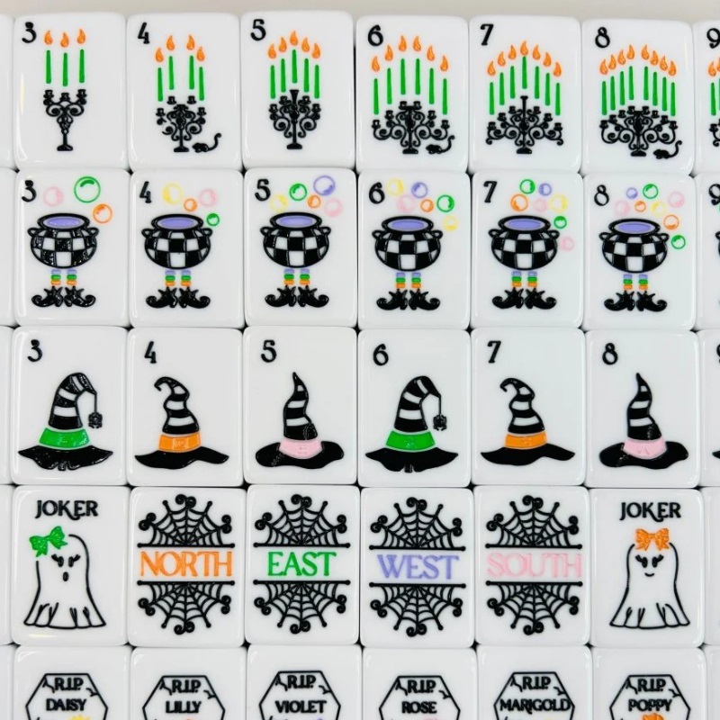 Black Ghost Mahjong Tiles