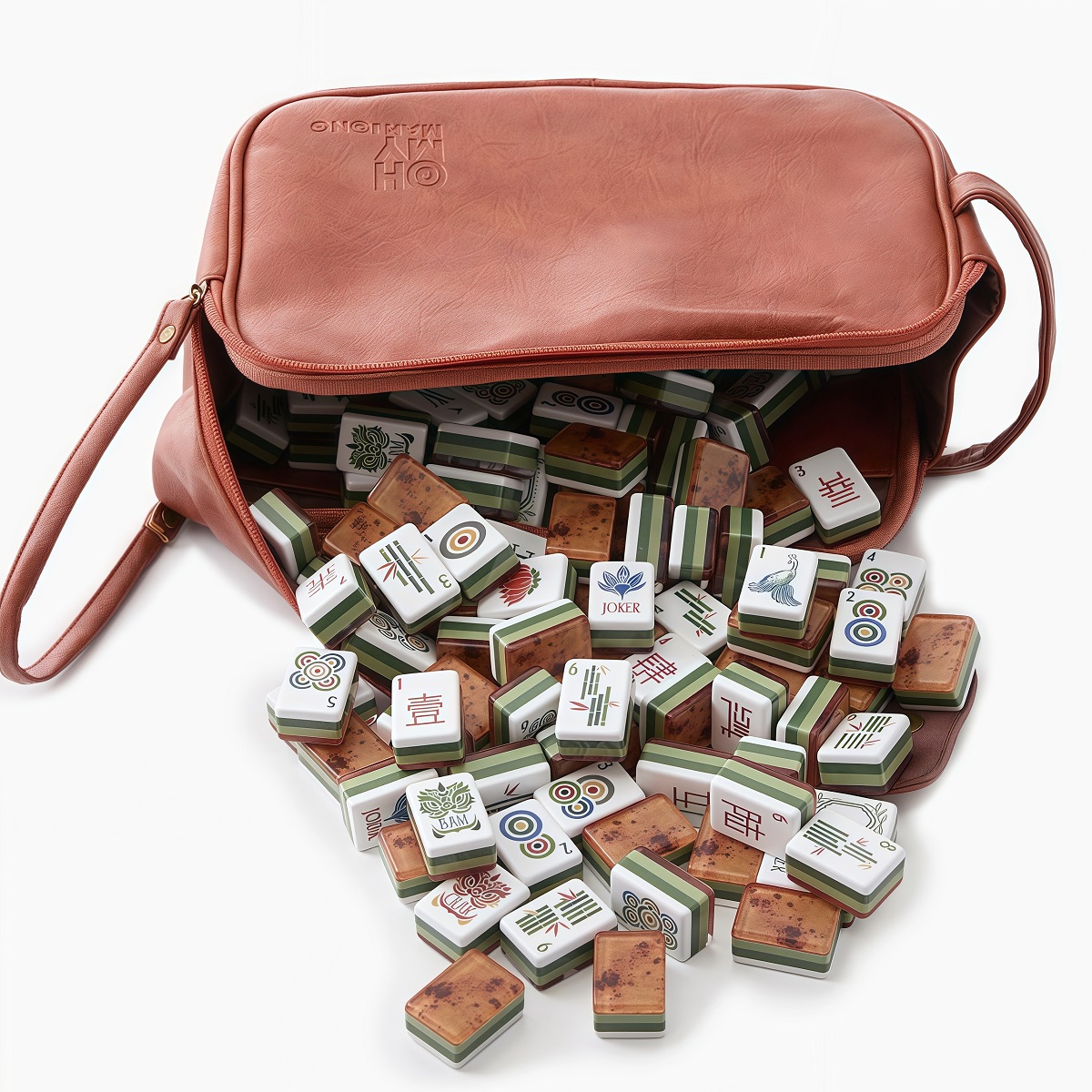 Wood Grain Mahjong Tiles